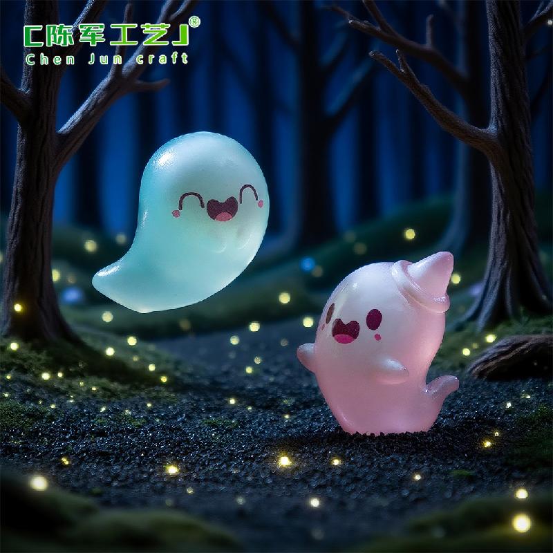 Tiểu cảnh ma nhỏ phát sáng, Halloween DIY, phụ kiện resin tiểu cảnh mini (ZC-568)