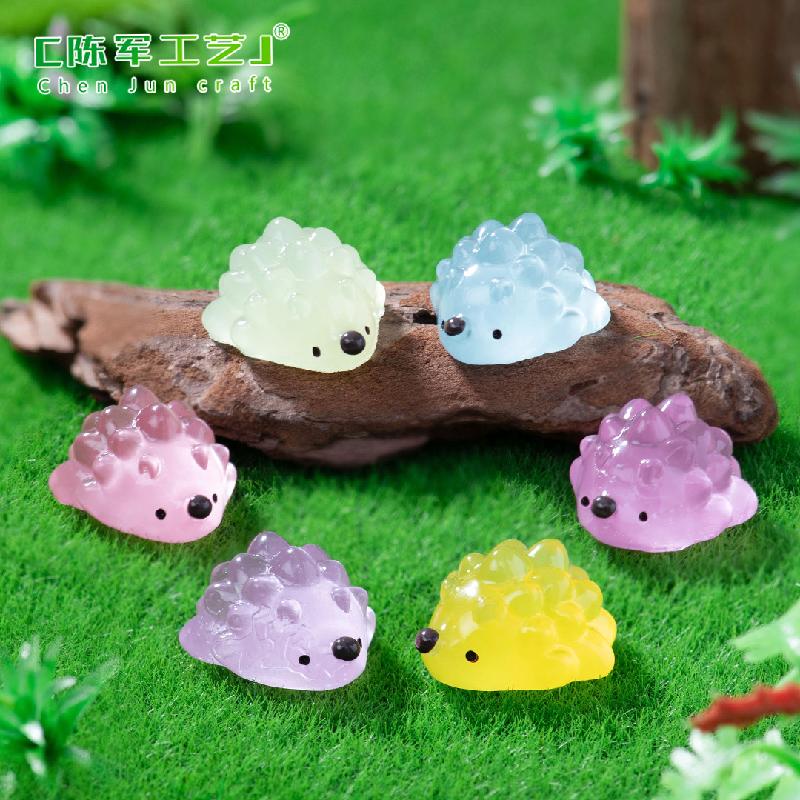 微景观创意夜光可爱小刺猬园艺造景 DIY装饰品配件迷你桌面小摆件