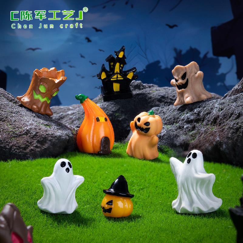 Tiểu cảnh Halloween, bí ngô ma, trang trí DIY mini (ZC-80)