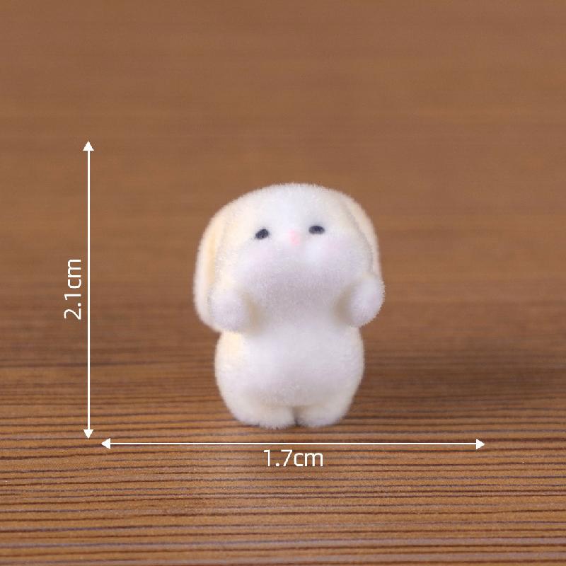 微景观创意植绒小兔子公仔娃屋 DIY装饰包包钥匙扣配件迷你小摆件