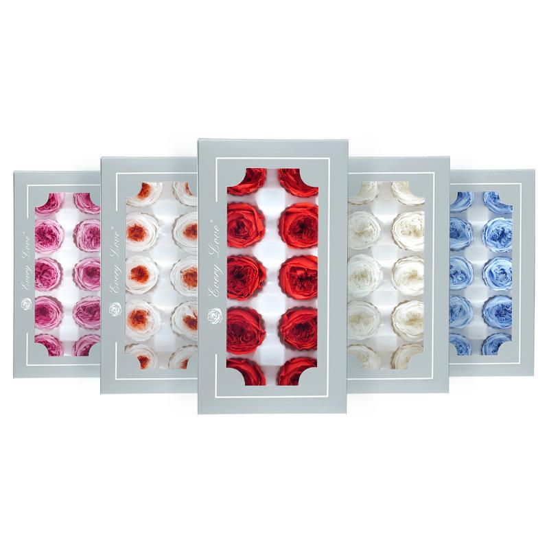 Hoa hồng Austin vĩnh cửu 4cm 10 bông DIY hoa khô bó hoa (HK-5)
