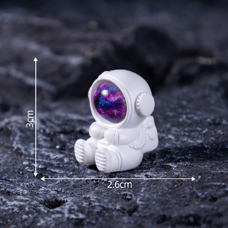 微景观创意夜光太空宇航员火箭公仔 DIY装饰品盲袋配件迷你小摆件