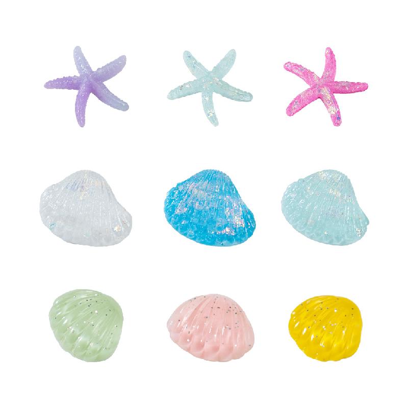 Sao biển và vỏ sò mini resin trang trí ốp điện thoại (ZC-757)