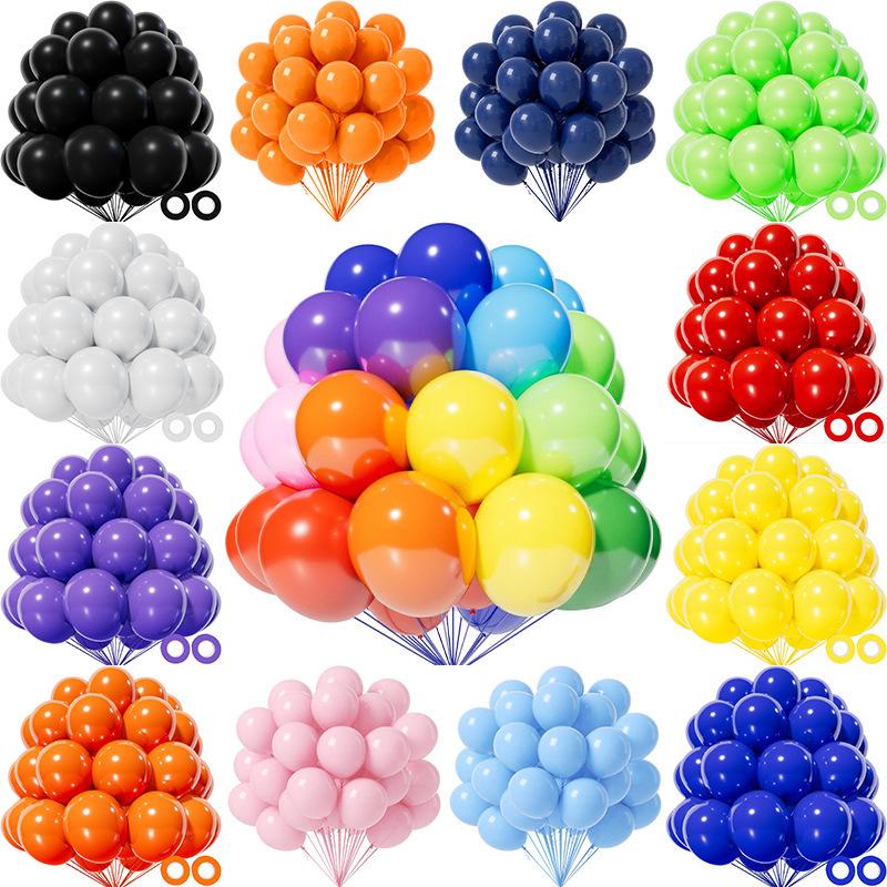 Bộ bóng bay 10 inch cho sinh nhật và tiệc cưới, bao gồm dây bóng bay và bóng bay màu macaron cổ điển. Phù hợp cho trang trí tiệc và sự kiện, bán buôn.