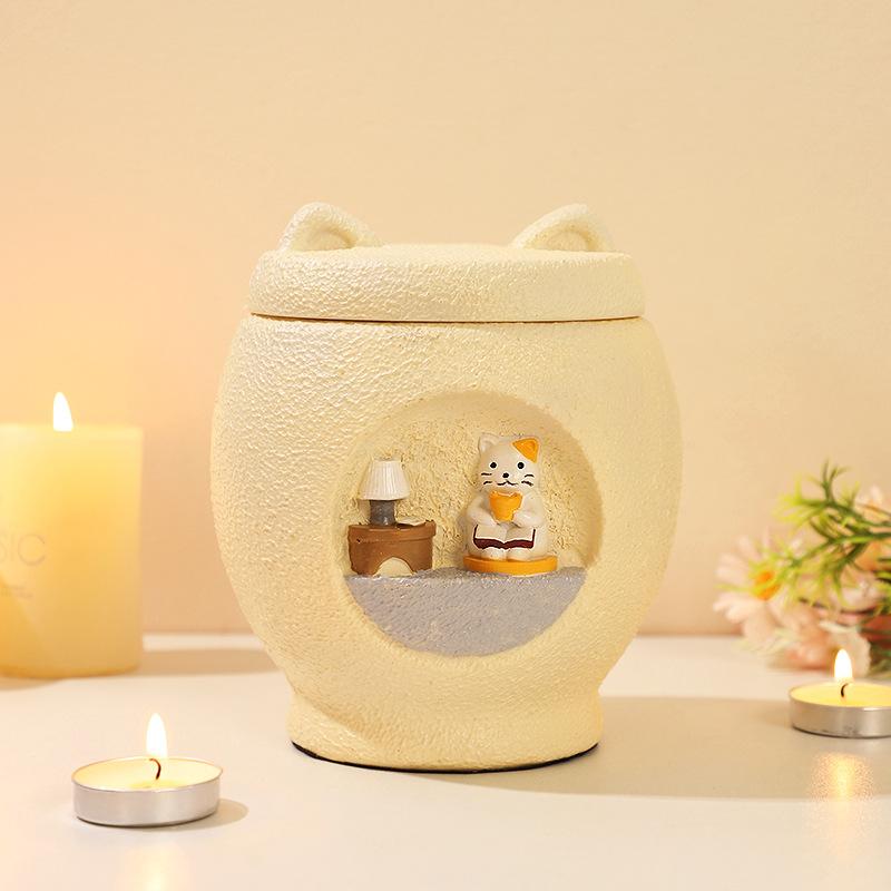 Chậu Cây Resin Hũ đựng tro cốt chó mèo resin, hũ tưởng niệm thú cưng, đồ tang lễ thú cưng (RG-8)