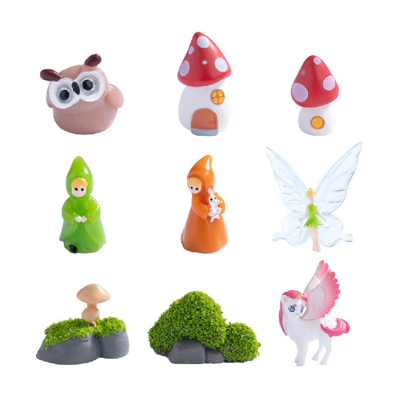 跨境外贸微景观创意独角兽精灵园艺造景 DIY装饰品配件迷你小摆件