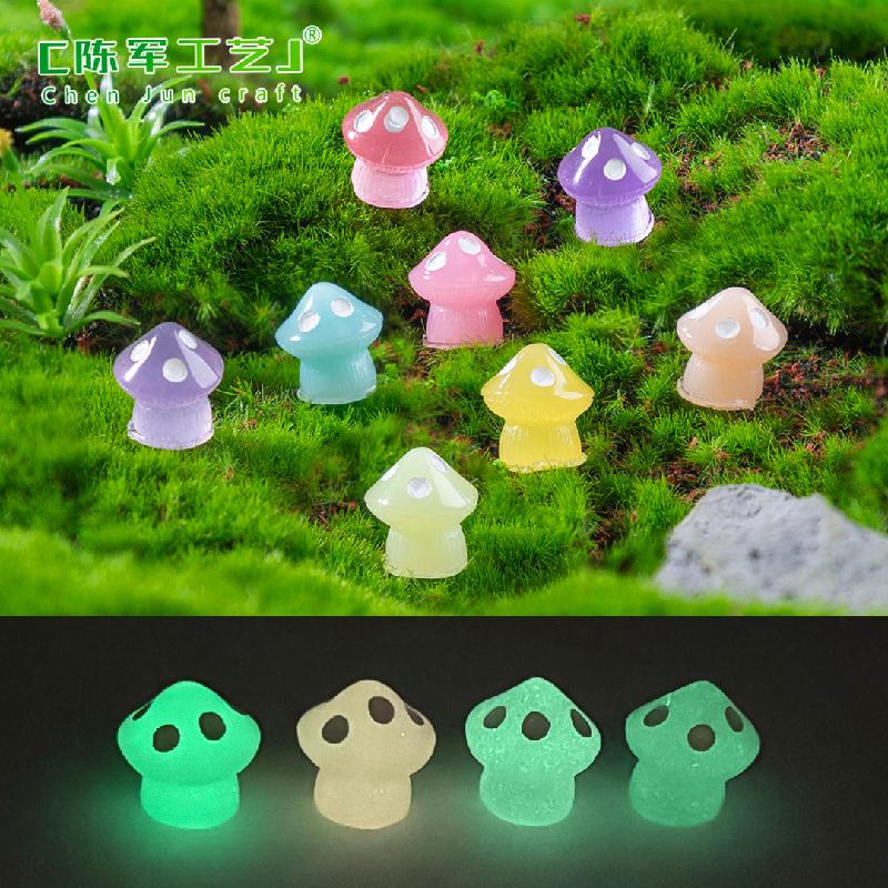 Nấm phát sáng bảy màu trang trí chậu cây rêu DIY (ZC-920)