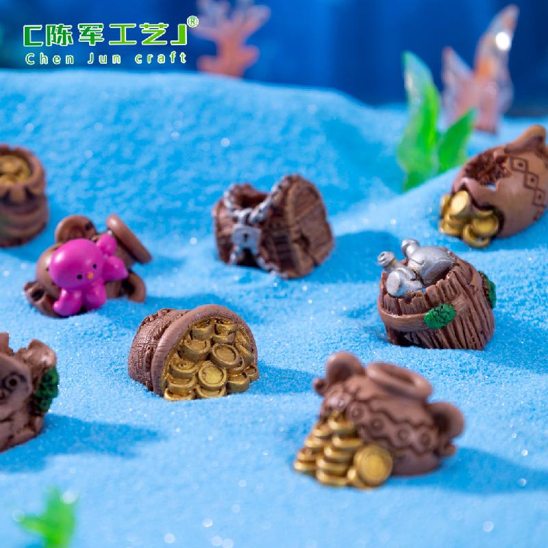 微景观创意金币海底沉物宝藏系列 鱼缸造景DIY装饰品挂配件小摆件