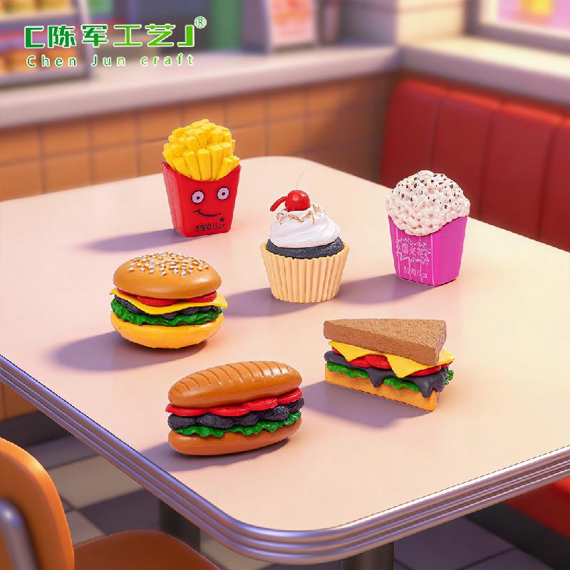 Tiểu cảnh bánh hamburger và sushi, phụ kiện trang trí mini (ZC-490)