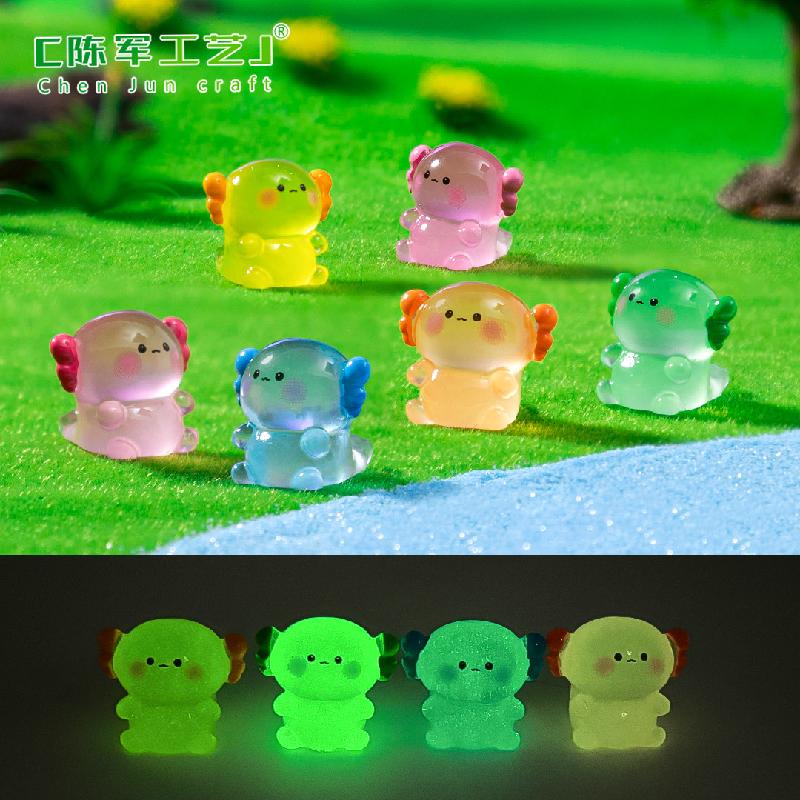 跨境外贸微景观创意夜光胖胖六角龙公仔 DIY装饰品配件迷你小摆件