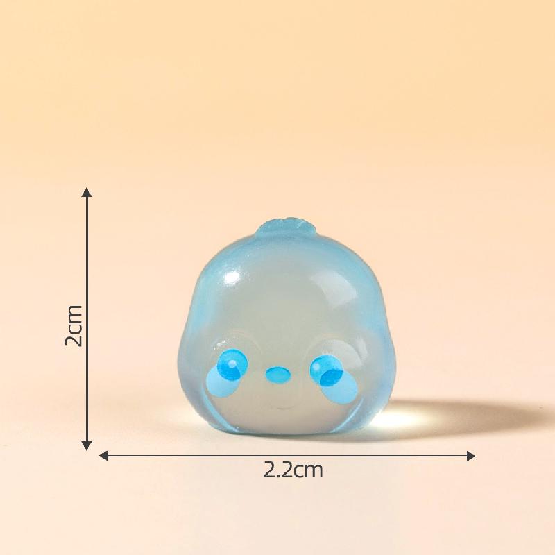 跨境新品微景观创意夜光小猫兔子动物头 DIY装饰品配件迷你小摆件