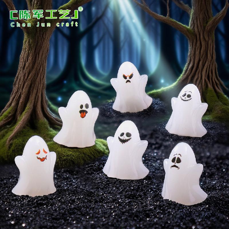 跨境外贸微景观创意幽灵万圣节造景 DIY装饰品配件迷你树脂小摆件