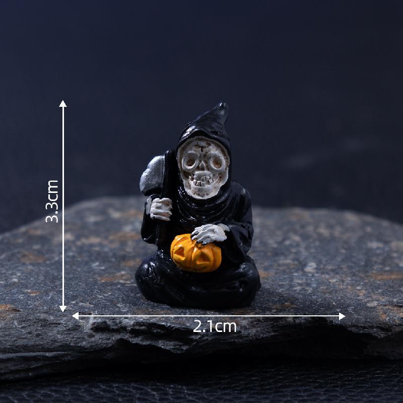 跨境新品微景观创意木乃伊骷髅萌粒万圣节 DIY装饰配件迷你小摆件