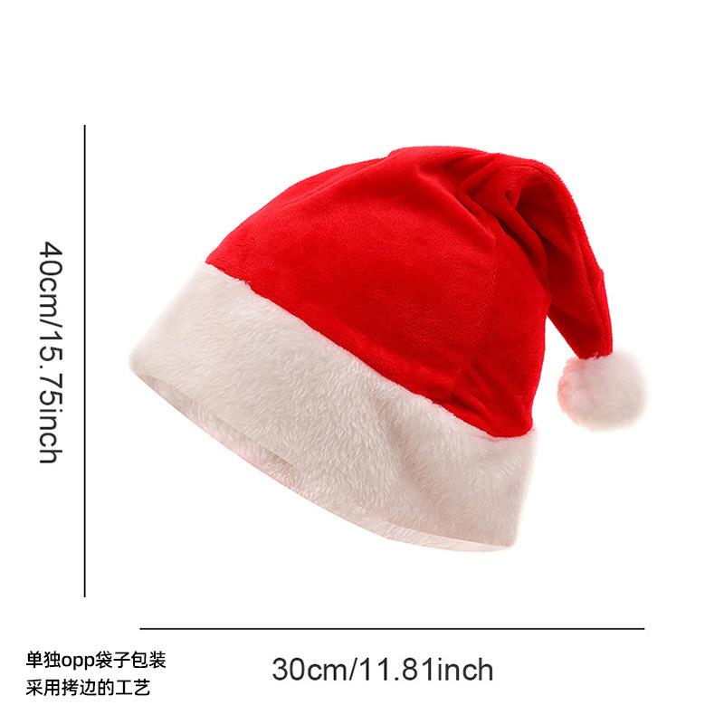 Mũ Giáng Sinh cao cấp - mũ lông ngắn, lý tưởng cho người lớn và trang trí bữa tiệc. Mang đến vẻ đẹp sang trọng và phong cách cho mùa lễ hội.