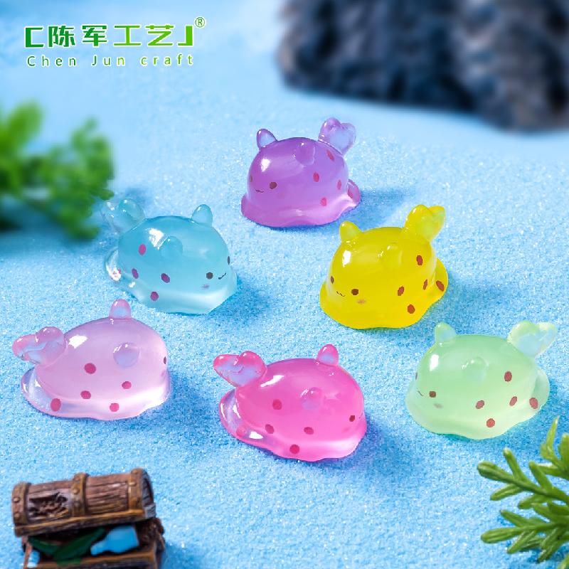 跨境 新品微景观创意夜光小海兔海洋造景DIY装饰品配件迷你小摆件