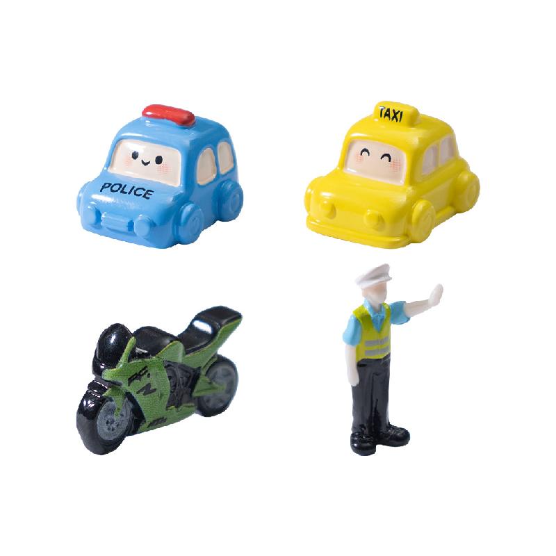 Mô hình xe mô tô xe cứu thương cảnh sát mini (PK-690)