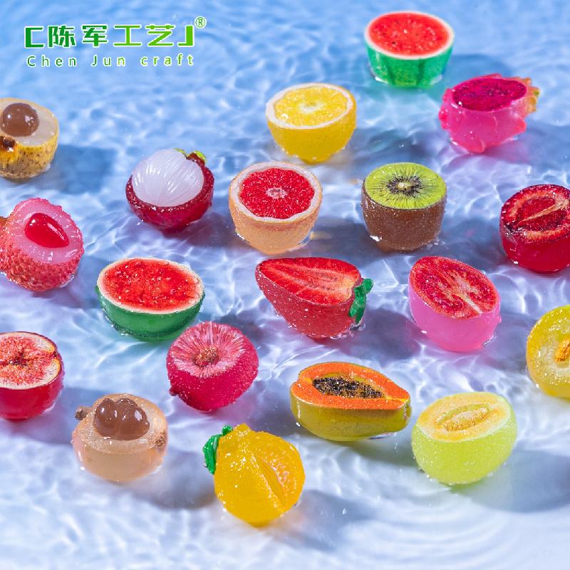 微景观创意夜光半切水果西瓜火龙果萌粒 DIY装饰品配件迷你小摆件