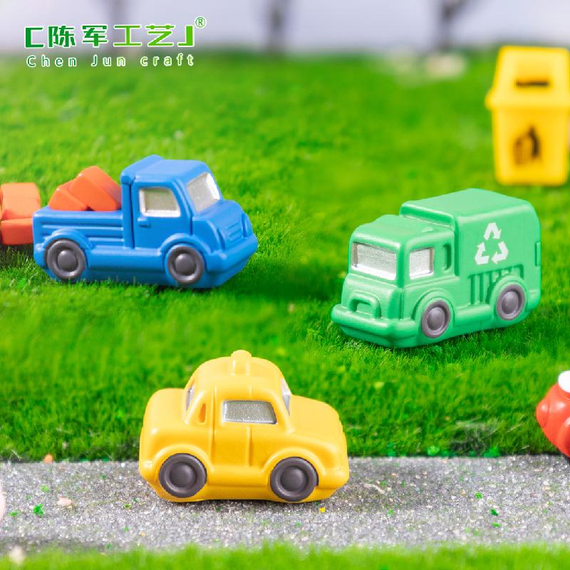 微景观消防车货车马路交通工具造景 DIY装饰品配件微缩迷你小摆件