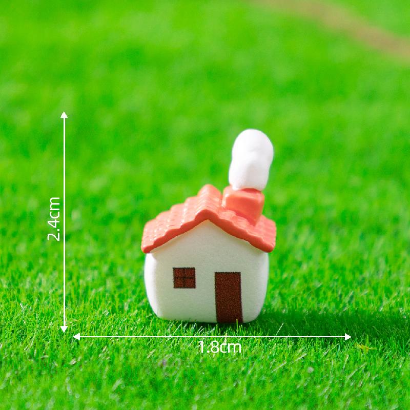 微景观创意红瓦烟囱乡村小房子园艺造景 DIY装饰品配件迷你小摆件