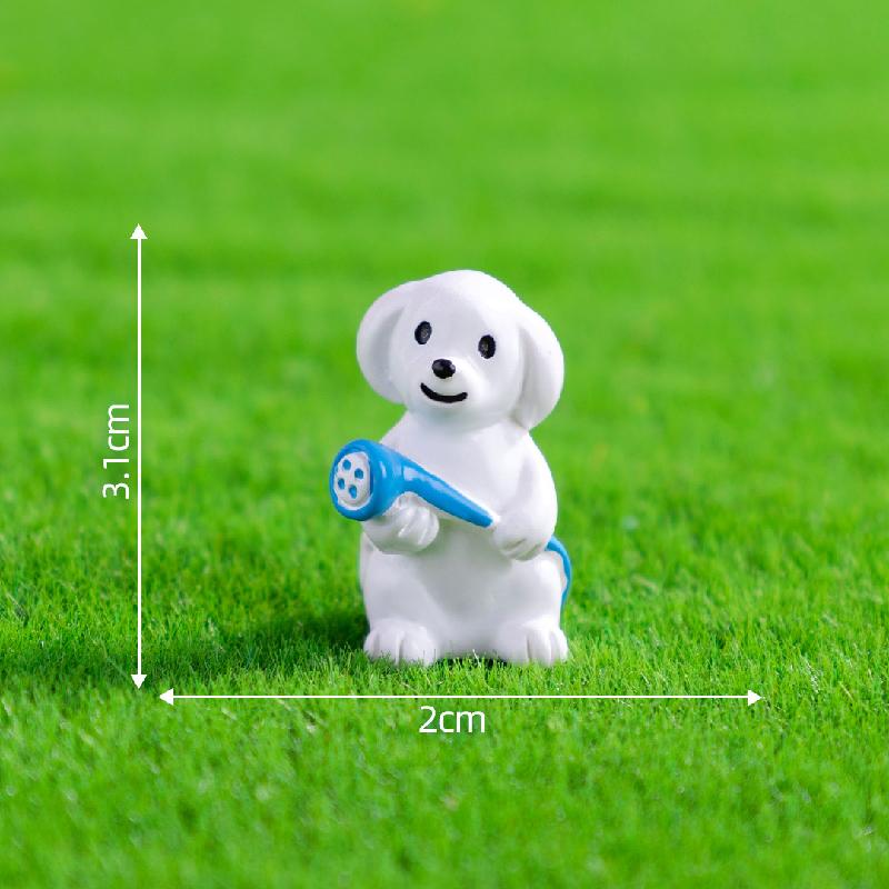 Tiểu cảnh chó lướt sóng, sân vườn DIY, phụ kiện xe hơi tiểu cảnh mini dễ thương (ZC-545)