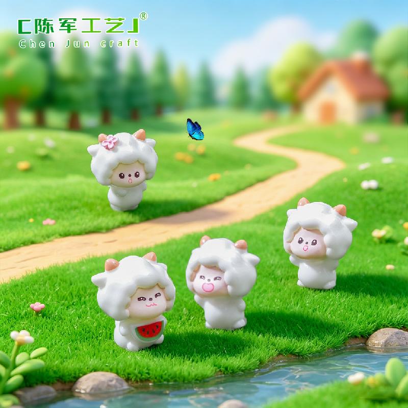 Cừu đáng yêu mini trang trí sân vườn tiểu cảnh (PK-706)