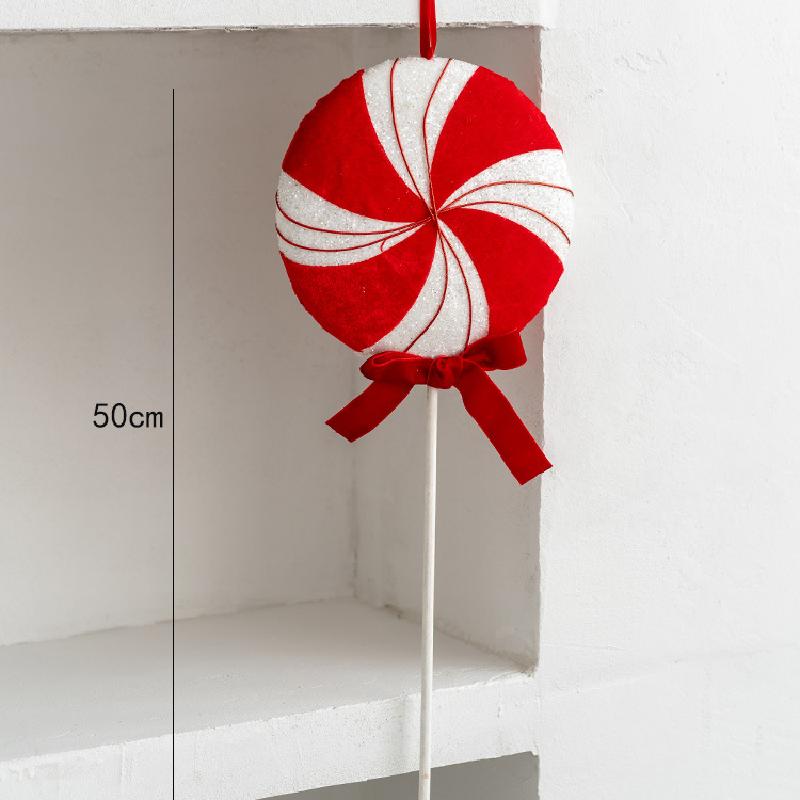 Trang trí Noel: Bóng đỏ trắng, kẹo gậy trang trí cây Noel