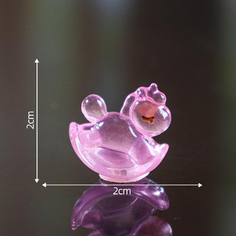 跨境微景观创意夜光彩虹摇摇马萌粒 DIY装饰品配件迷你树脂小摆件