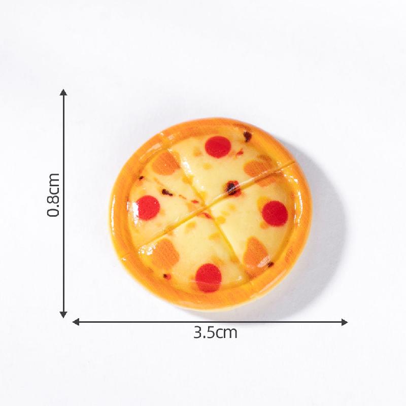 微景观创意美味披萨食玩 DIY奶油胶发夹装饰品配件微缩迷你小摆件