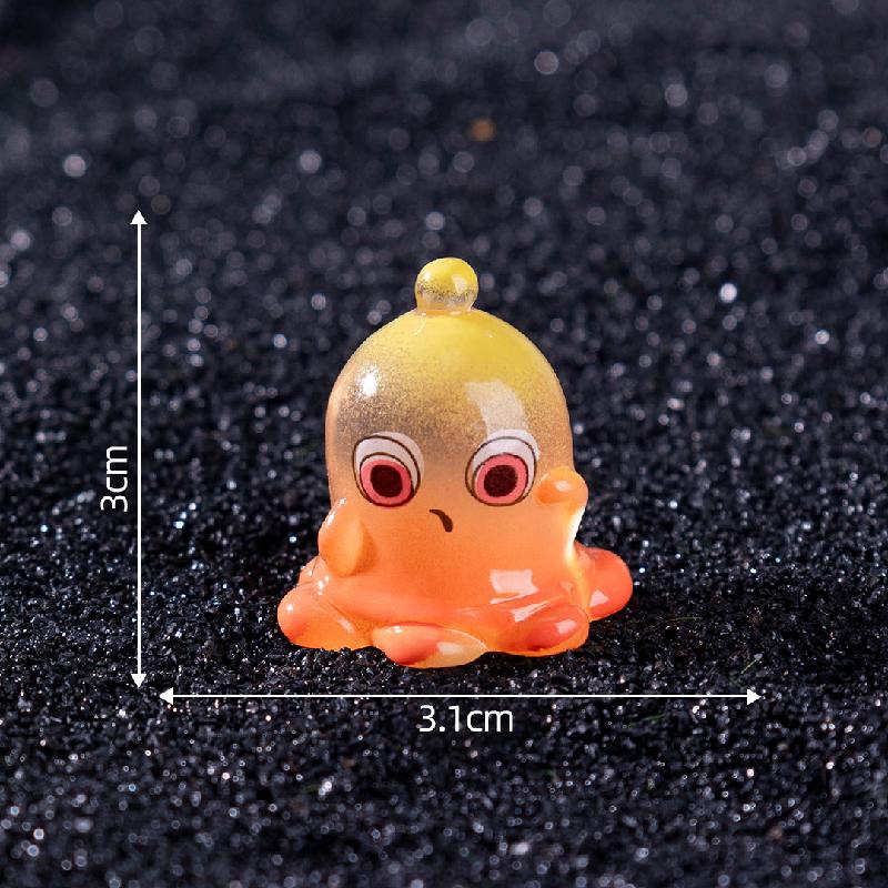 跨境新品微景观创意夜光彩虹怪兽萌粒 DIY装饰品挂配件迷你小摆件