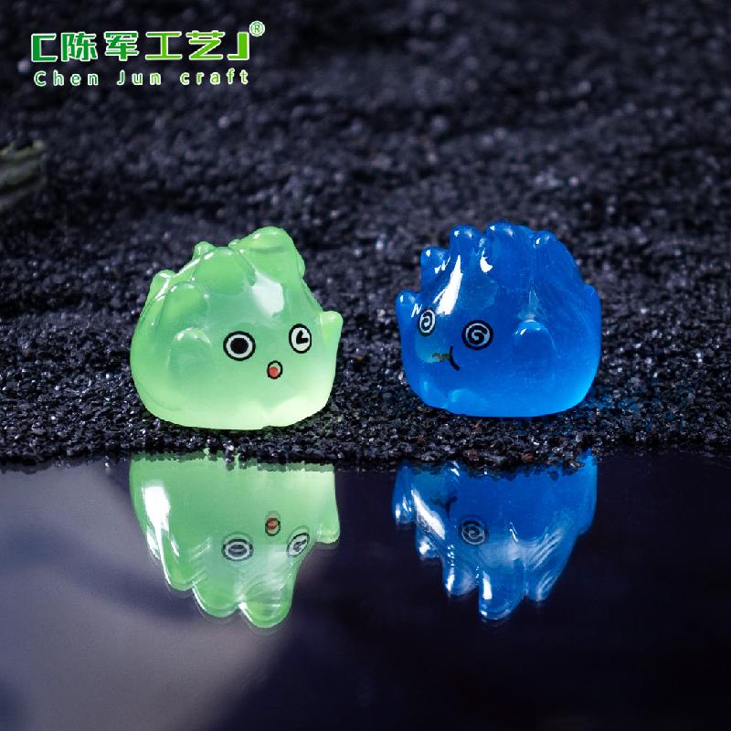 跨境微景观创意夜光万圣节小火苗萌粒 DIY装饰品挂配件迷你小摆件