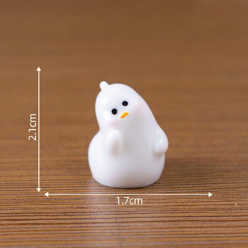 微景观创意可爱搞怪小白鸭公仔娃屋DIY装饰品配件迷你车载小摆件