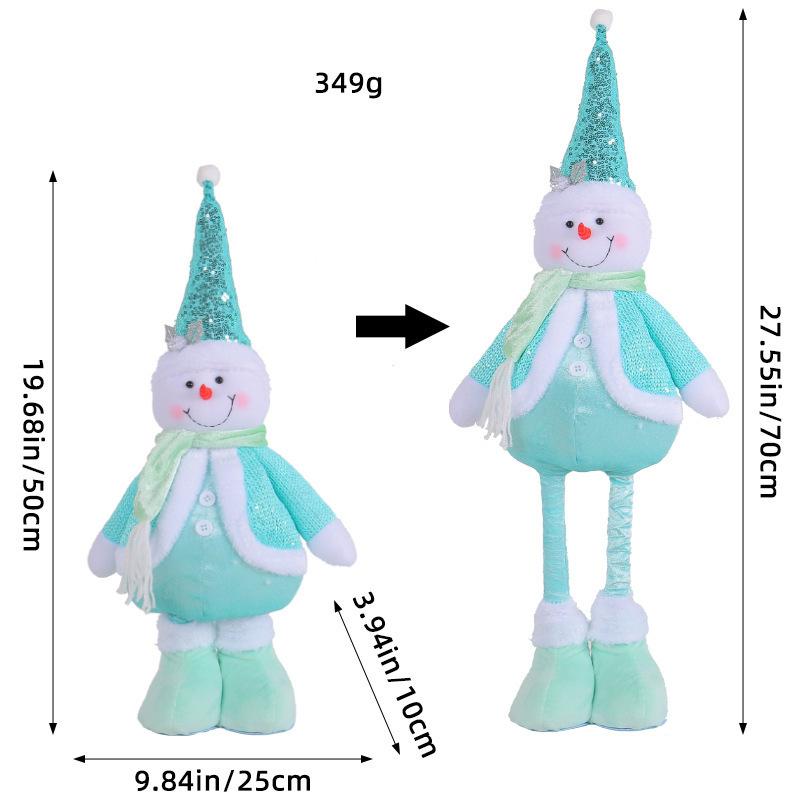 Trang trí Noel: Búp bê người tuyết, nai co giãn, khách sạn