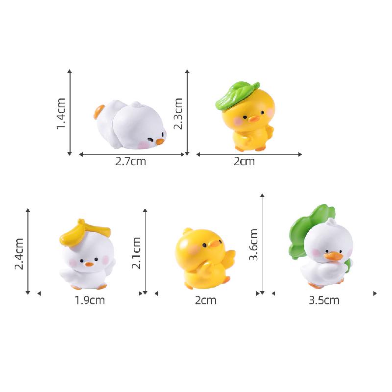 微景观创意秋游小黄鸭园艺造景DIY装饰品挂配件PVC车载桌面小摆件
