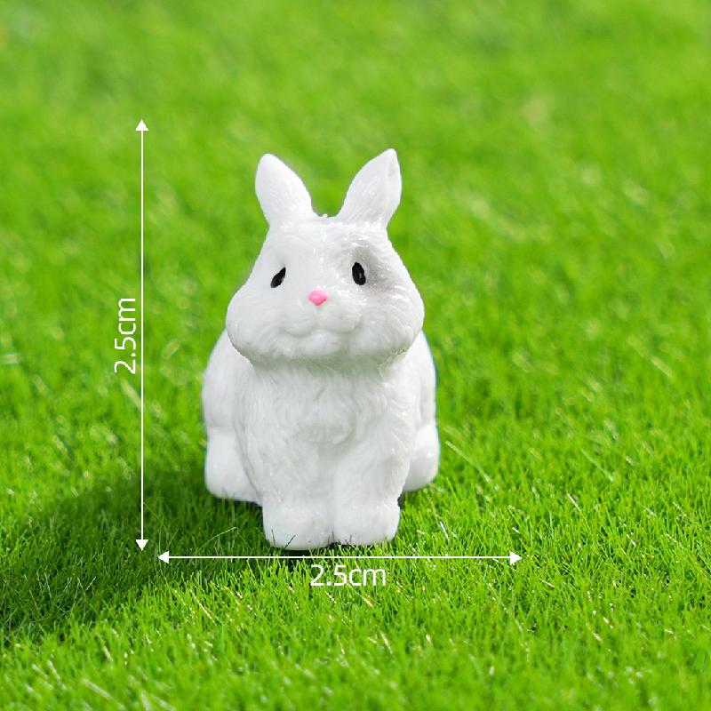 苔藓微景观创意可爱兔子园艺造景 DIY装饰配件迷你车载桌面小摆件