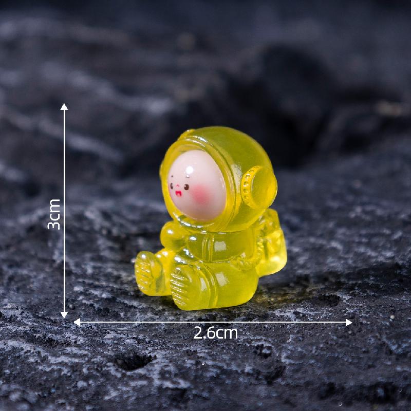 微景观创意夜光太空宇航员火箭公仔 DIY装饰品盲袋配件迷你小摆件