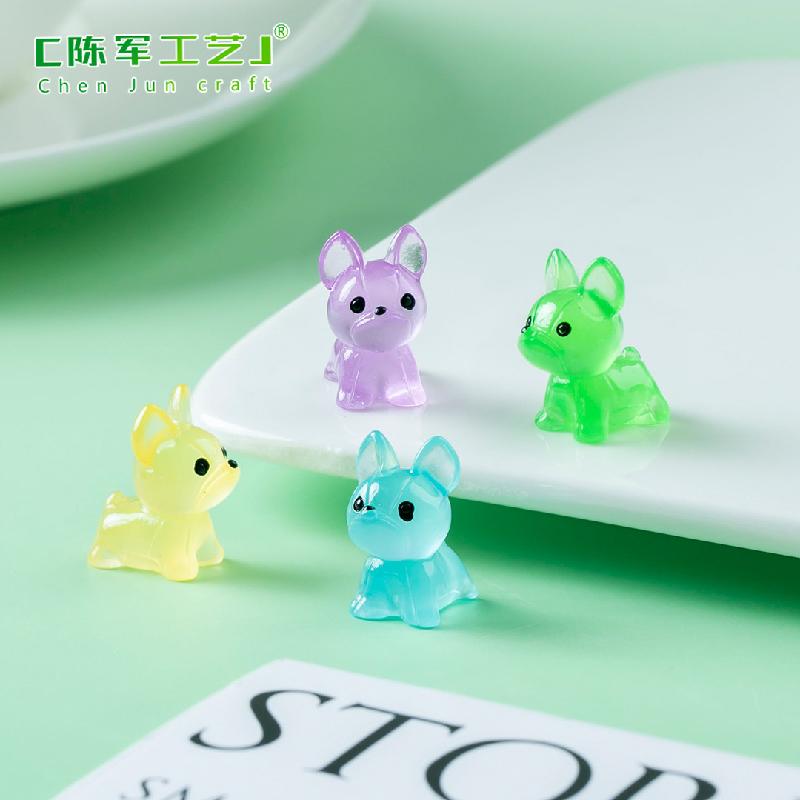 微景观创意夜光小狗萌粒公仔盲袋 DIY装饰品挂配件迷你桌面小摆件