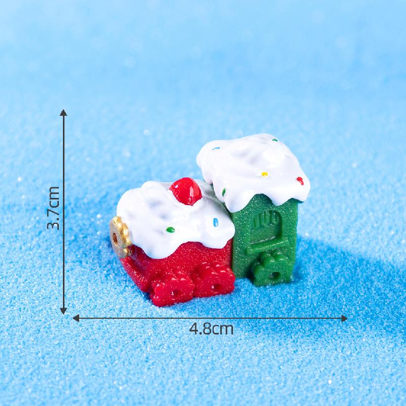 跨境新品微景观创意雪人麋鹿圣诞节 DIY装饰品配件迷你树脂小摆件