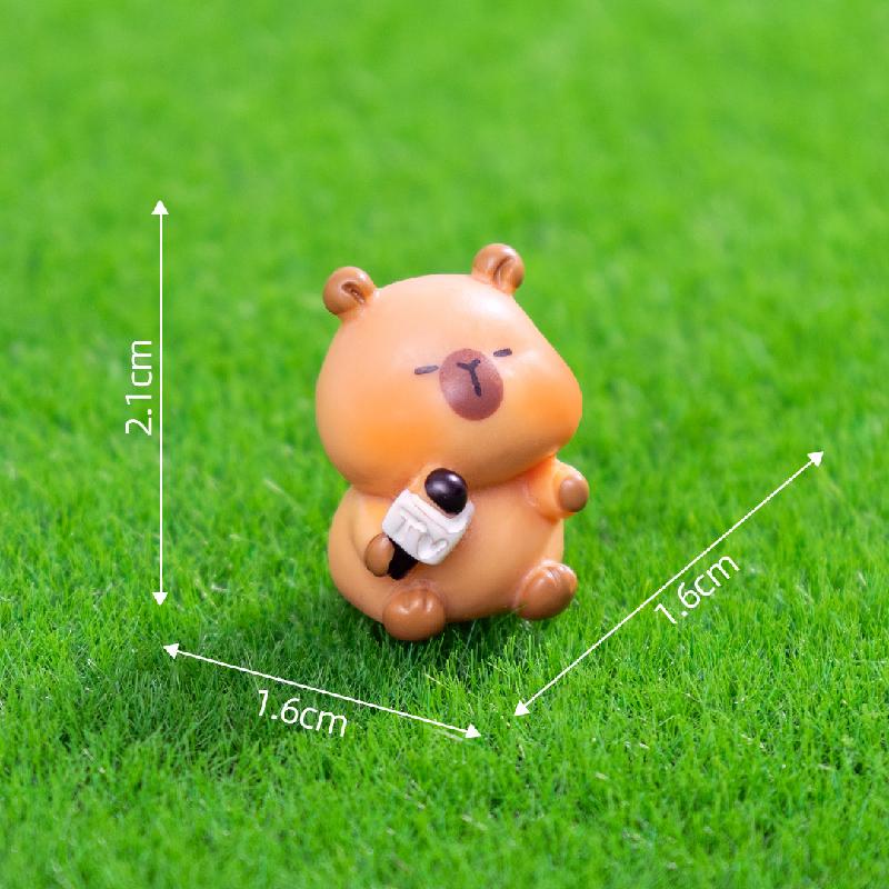 Capybara phóng viên mini trang trí nhà búp bê (PK-703)