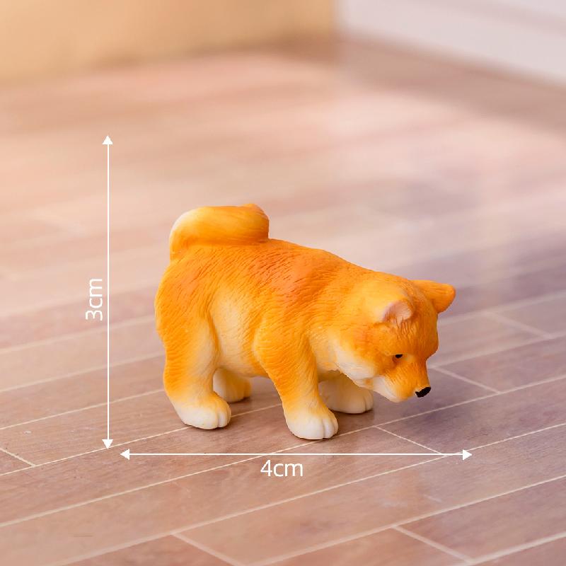 Chó Shiba Inu mini đáng yêu - phụ kiện trang trí DIY, mô hình chó con cho xe ô tô và trang trí bàn nhỏ (ZC-1382)