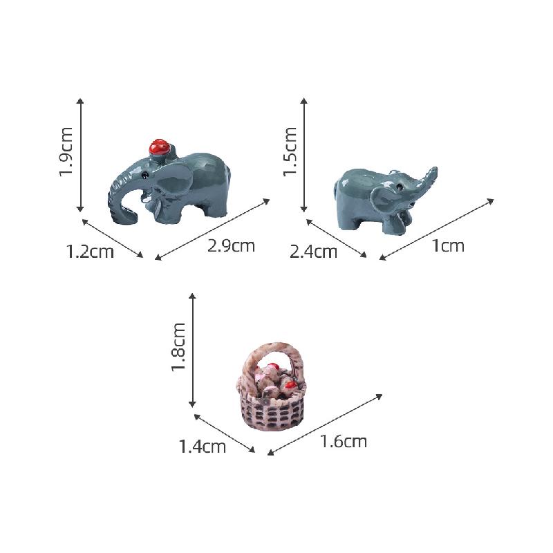 Tiểu cảnh bộ ba động vật, phụ kiện trang trí cây cảnh mini (ZC-551)