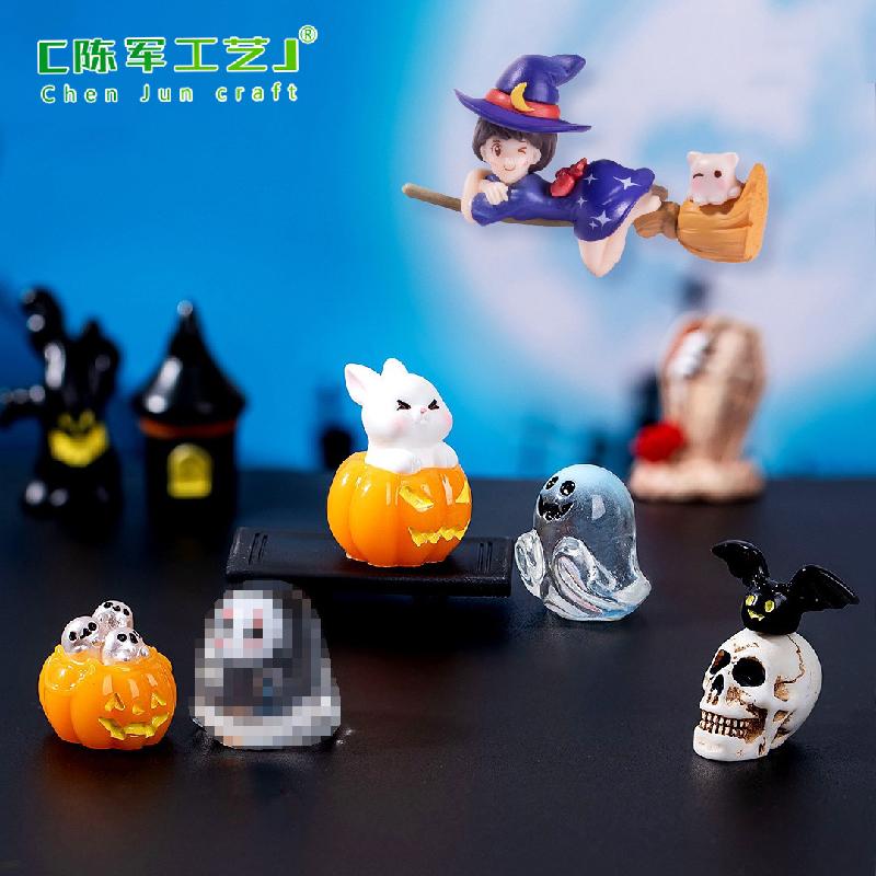 Tiểu cảnh Halloween quả cầu ma, bí ngô không mặt (ZC-128)