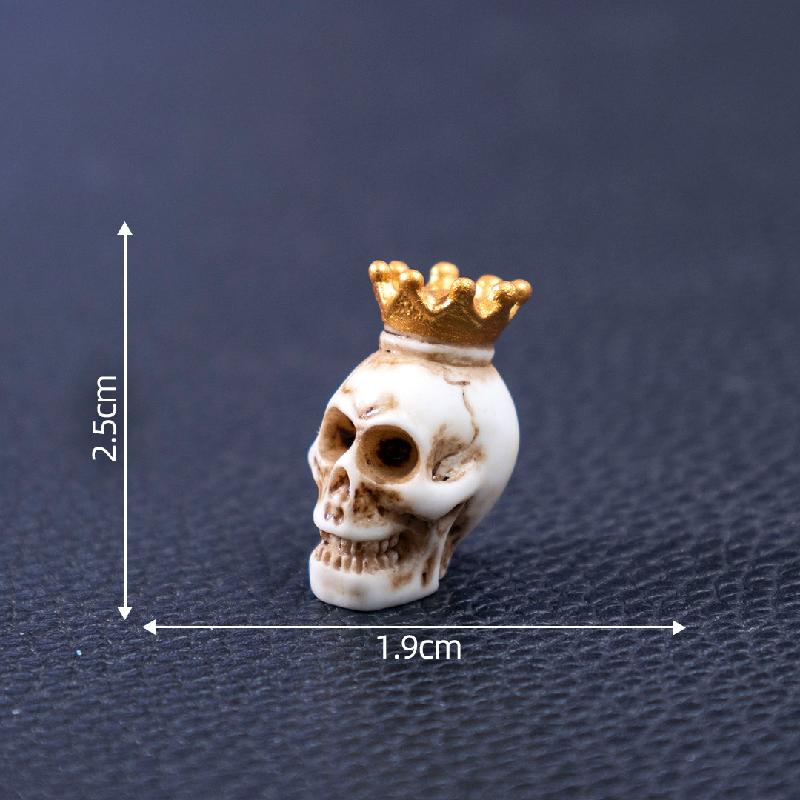 跨境外贸微景观创意骷髅情侣万圣节造景 DIY装饰品配件迷你小摆件