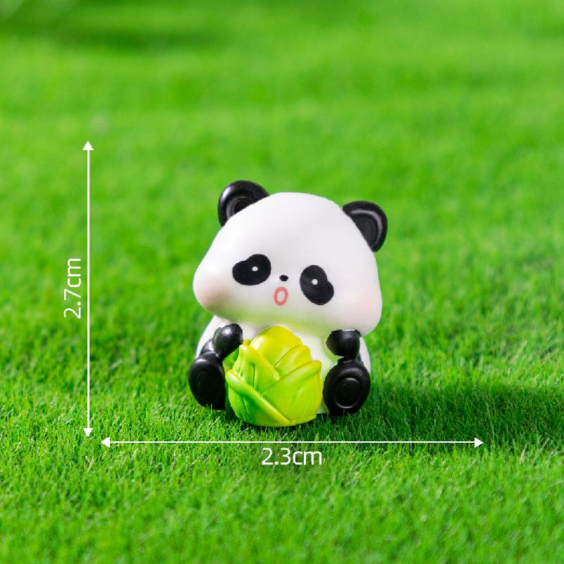 微景观创意可爱熊猫公仔园艺造景 DIY装饰品挂配件迷你桌面小摆件