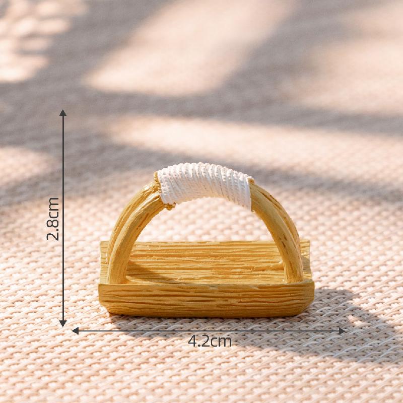 微景观创意古风食盒篮子模型 娃娃屋diy装饰品配件微缩迷你小摆件