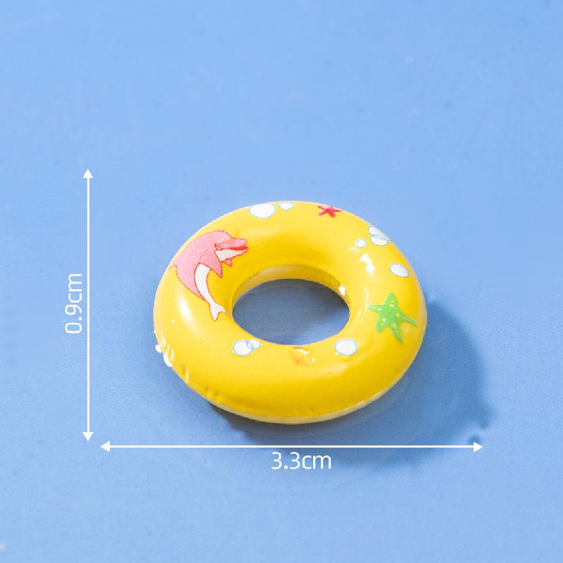 微景观创意游泳圈气垫船海洋动物水族造景 DIY装饰配件迷你小摆件