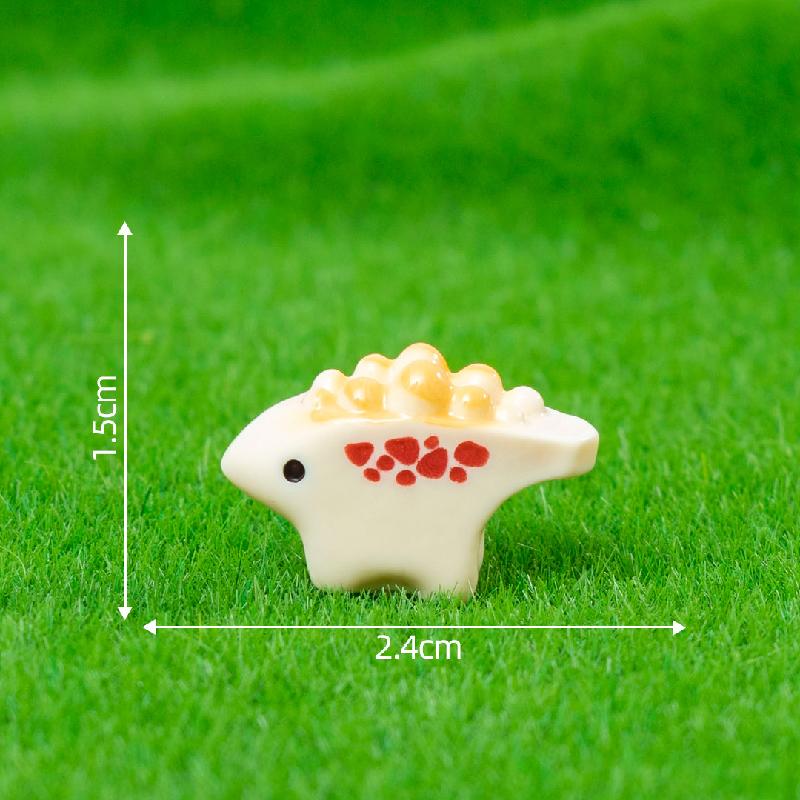 微景观创意仿真木雕小动物萌粒公仔 DIY装饰品配件迷你树脂小摆件