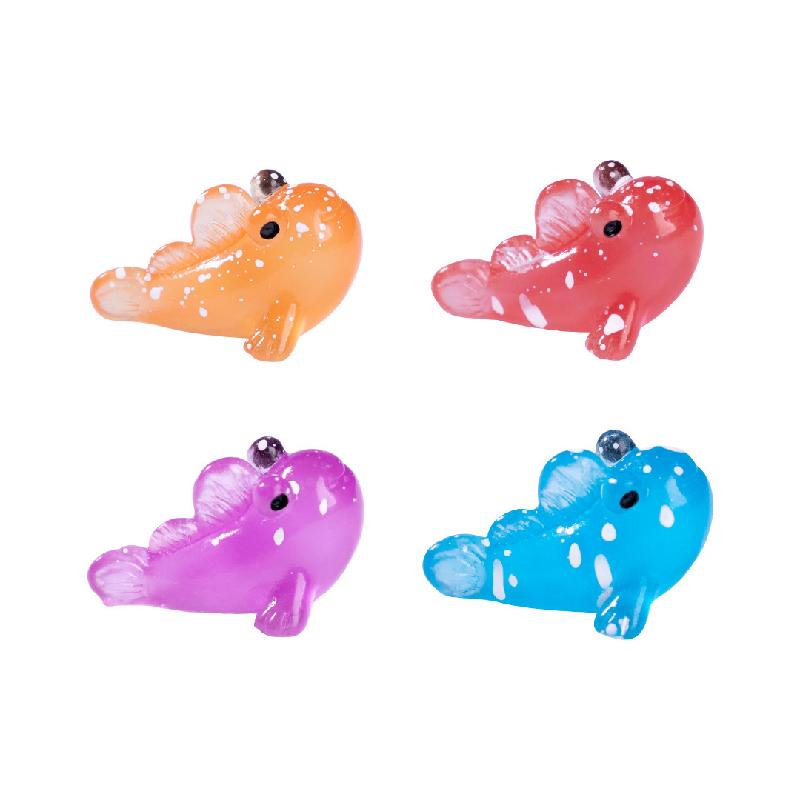 微景观创意夜光弹涂鱼公仔海洋沙滩造景 DIY装饰品配件迷你小摆件