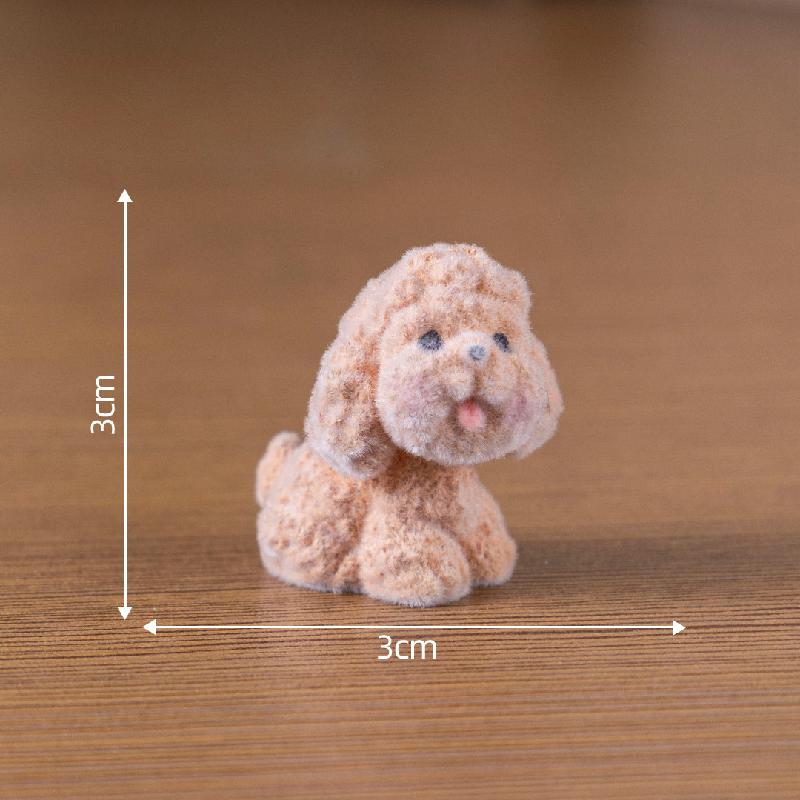 创意植绒比熊小狗公仔萌粒 DIY装饰品钥匙扣包包挂配件迷你小摆件