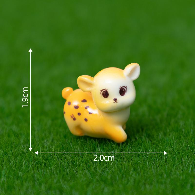 微景观创意如意鹿鹿公仔园艺造景 DIY装饰品挂配件迷你树脂小摆件