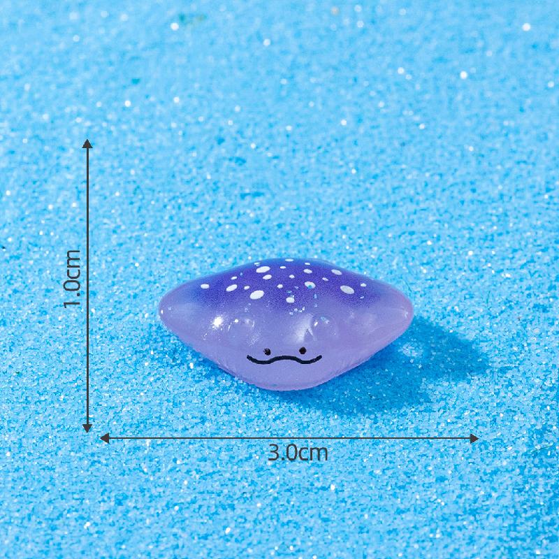 微景观创意夜光魔鬼鱼萌粒鱼缸水族造景0DIY装饰品配件迷你小摆件